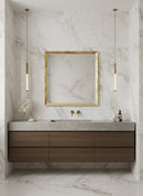 Gold Square Mirror - Unlacquered Brass Mirror