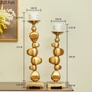 GobekUsa Golden Alloy Stone Pile Candle Holder Ornament Home Aroma Container