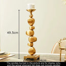 GobekUsa Golden Alloy Stone Pile Candle Holder Ornament Home Aroma Container
