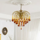 GobekUsa Crystal Water Drop Ceiling Chandelier for Home Decor and Lighting