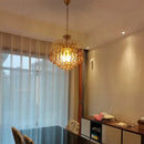 GobekUsa Crystal Water Drop Ceiling Chandelier for Home Decor and Lighting