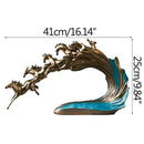 GobekUsa Galloping Horse Luxury Sculpture: Elegant Decor for Office, Living Room & Store.