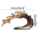 GobekUsa Galloping Horse Luxury Sculpture: Elegant Decor for Office, Living Room & Store.