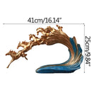 GobekUsa Galloping Horse Luxury Sculpture: Elegant Decor for Office, Living Room & Store.