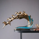 GobekUsa Galloping Horse Luxury Sculpture: Elegant Decor for Office, Living Room & Store.