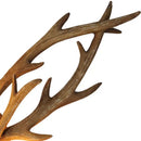 GobekUsa Deer Horn Resin Wall Lamp with Warm White LED Light