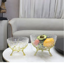GobekUsa Golden Branch Glass Fruit Plate: Stylish Home Storage Container & Decor Accessory