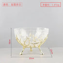 GobekUsa Golden Branch Glass Fruit Plate: Stylish Home Storage Container & Decor Accessory