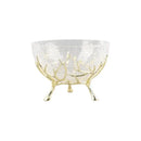 GobekUsa Golden Branch Glass Fruit Plate: Stylish Home Storage Container & Decor Accessory