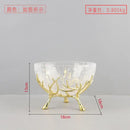 GobekUsa Golden Branch Glass Fruit Plate: Stylish Home Storage Container & Decor Accessory