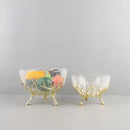 GobekUsa Golden Branch Glass Fruit Plate: Stylish Home Storage Container & Decor Accessory