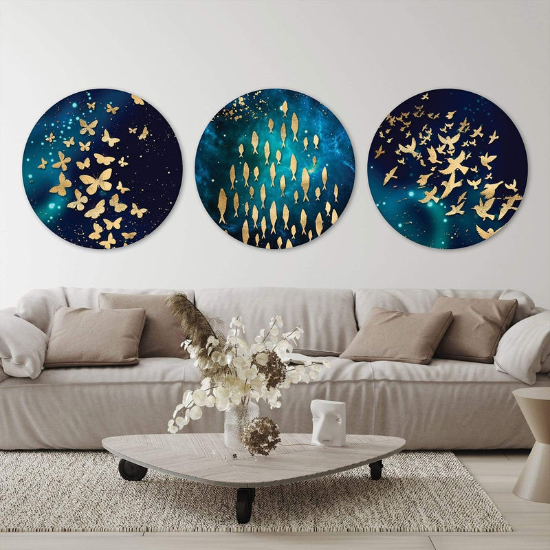 Golden Array Canvas - Circle