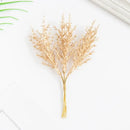 Golden artificial autumn branches set living room decor by Decorbites