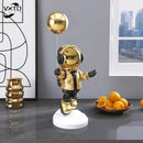 GobekUsa Balloon Astronaut Resin Home Decor Crafts Figurines Statue Sculpture Bookcase Decor
