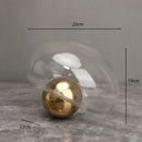 GobekUsa Golden Ball Glass Vase for Hydroponic Flower Arrangement