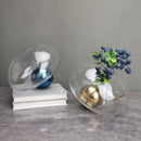 GobekUsa Golden Ball Glass Vase for Hydroponic Flower Arrangement