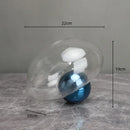 GobekUsa Golden Ball Glass Vase for Hydroponic Flower Arrangement