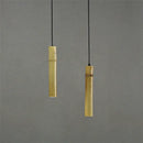 Golden bamboo tube pendant lights – dining room adjustable wire by Decorbites
