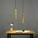 Golden bamboo tube pendant lights – dining room adjustable wire by Decorbites
