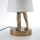 GobekUsa Bathing Rabbit Resin Table Lamp for Living Room and Bedroom Decor