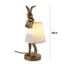 GobekUsa Bathing Rabbit Resin Table Lamp for Living Room and Bedroom Decor