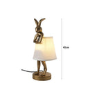 GobekUsa Bathing Rabbit Resin Table Lamp for Living Room and Bedroom Decor