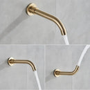 GobekUsa Golden Bathtub Faucet with Rotating Spout and Wall Mount - Plastic Hand Shower