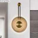 GobekUsa Golden Bell Metal and Clear Glass LED Sconce - Elegant Living Room Wall Fixture