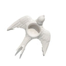 Golden bird ceramic candle holder tray wedding dining room decor by Decorbites