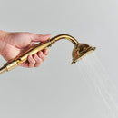 GobekUsa Golden Bird Freestanding Bathtub Faucet with Dual Crystal Handles
