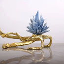 GobekUsa Golden Bird Metal Branch Sculpture - Room Decoration Accessories