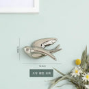 Golden bird swallow sculpture gold & silver wall decor living room by Decorbites