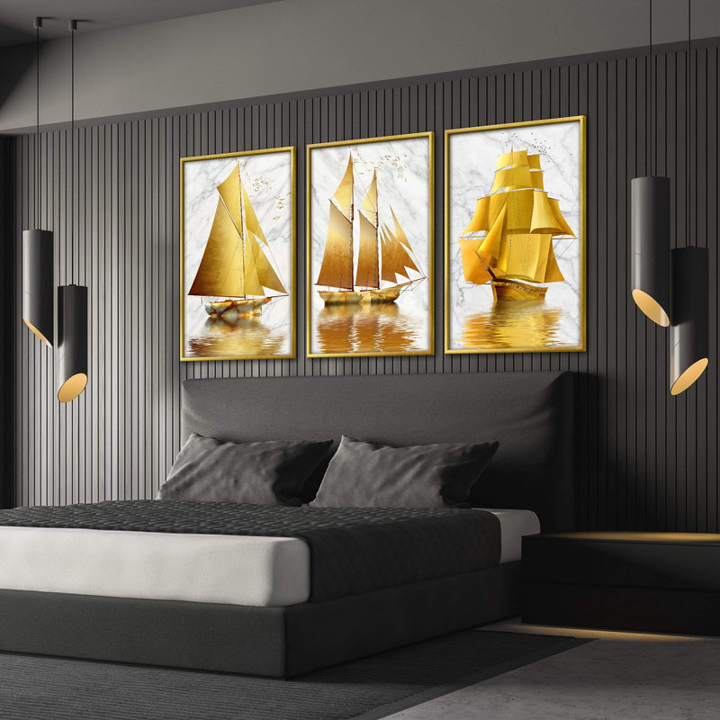 Golden Boat Canvas