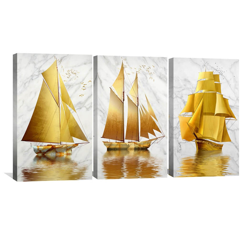 Golden Boat Canvas