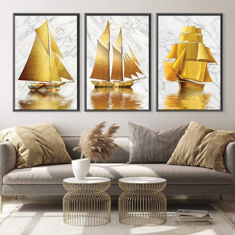 Golden Boat Canvas