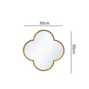 GobekUsa Golden Border Geometric Plum Flower Mirror Wall Decoration