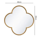 GobekUsa Golden Border Geometric Plum Flower Mirror Wall Decoration