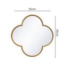 GobekUsa Golden Border Geometric Plum Flower Mirror Wall Decoration