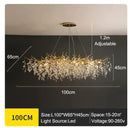 GobekUsa Golden Branch Ceiling Chandelier with LED Crystal Lights