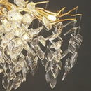 GobekUsa Golden Branch Ceiling Chandelier with LED Crystal Lights