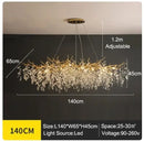 GobekUsa Golden Branch Ceiling Chandelier with LED Crystal Lights