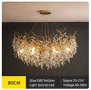 GobekUsa Golden Branch Ceiling Chandelier with LED Crystal Lights