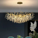 GobekUsa Golden Branch Ceiling Chandelier with LED Crystal Lights