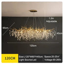 GobekUsa Golden Branch Ceiling Chandelier with LED Crystal Lights