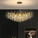 GobekUsa Golden Branch Ceiling Chandelier with LED Crystal Lights