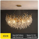 GobekUsa Golden Branch Ceiling Chandelier with LED Crystal Lights