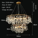GobekUsa Golden Branch Ceiling Crystal Chandelier for Bedroom Living Room Lighting
