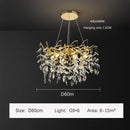GobekUsa Golden Branch Ceiling Crystal Chandelier for Bedroom Living Room Lighting
