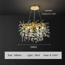 GobekUsa Golden Branch Ceiling Crystal Chandelier for Bedroom Living Room Lighting