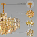 GobekUsa Golden Branch Crystal Chandelier for Bedroom & Living Room